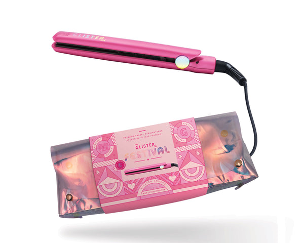 Limited Edition Festival Flat Iron (with Holographic Bandolier Bag – Glister