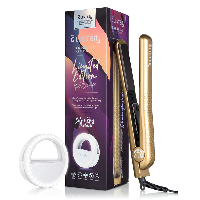 Limited Edition 1.25" "Paradise After Dark" Flat Iron (with Selfie Ring Included)