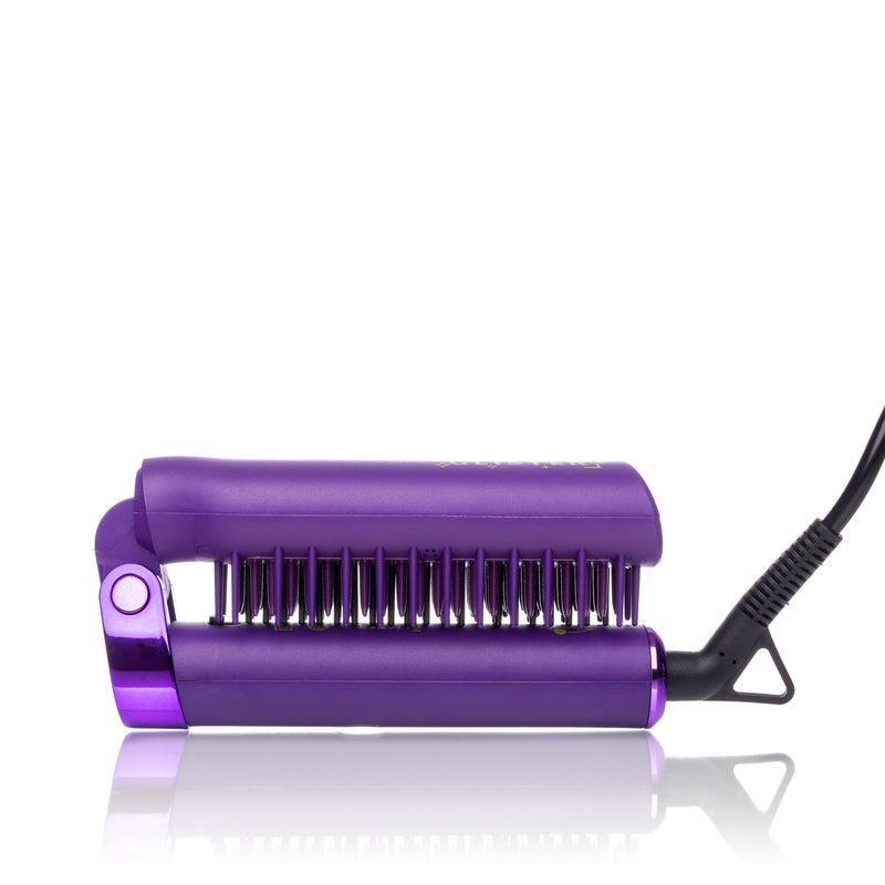 Foldable Hot Brush with Anti-Frizz Smoothing System