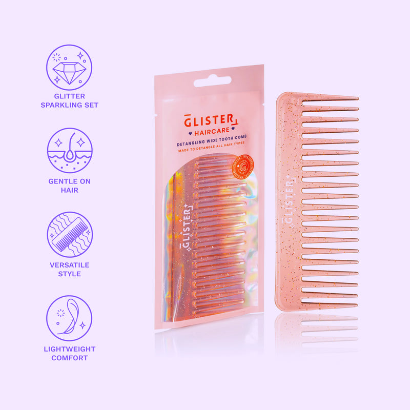 "Sparkle" Wide Tooth Detangling Comb