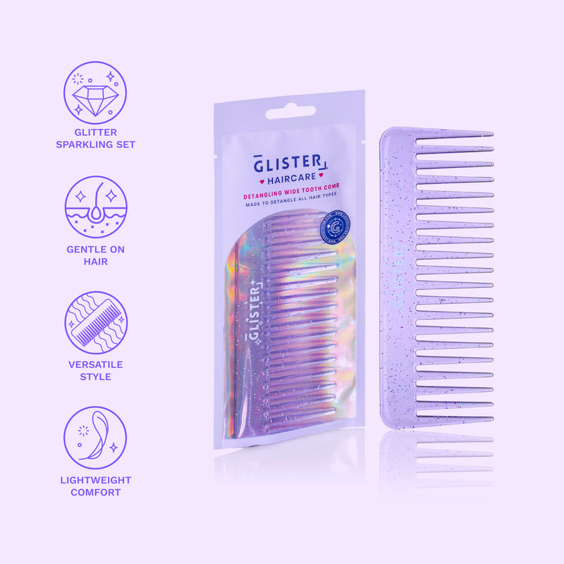 "Sparkle" Wide Tooth Detangling Comb