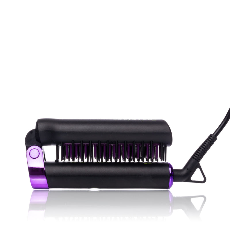 Foldable Hot Brush with Anti-Frizz Smoothing System