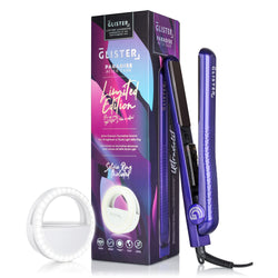 Limited Edition 1.25" "Paradise After Dark" Flat Iron (with Selfie Ring Included) - Ultraviolet