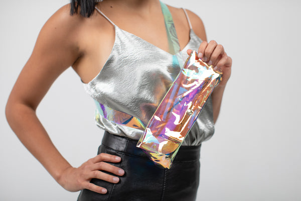 Limited Edition Festival Flat Iron (with Holographic Bandolier Bag) - Pink